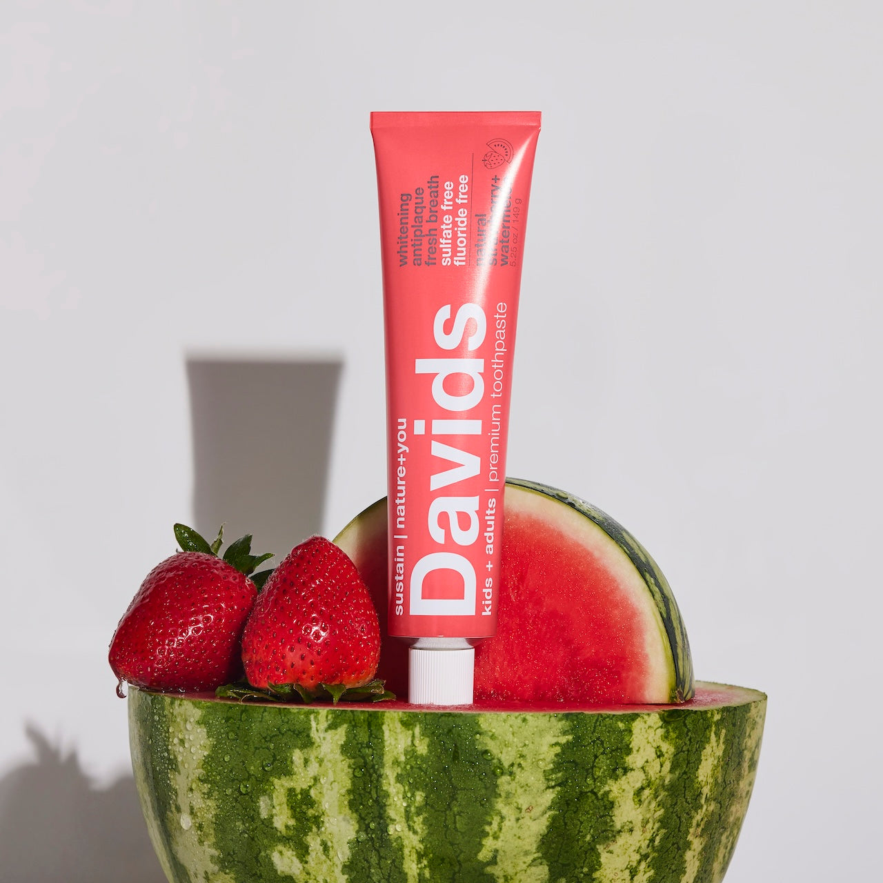 Davids kids + adults premium toothpaste / strawberry watermelon