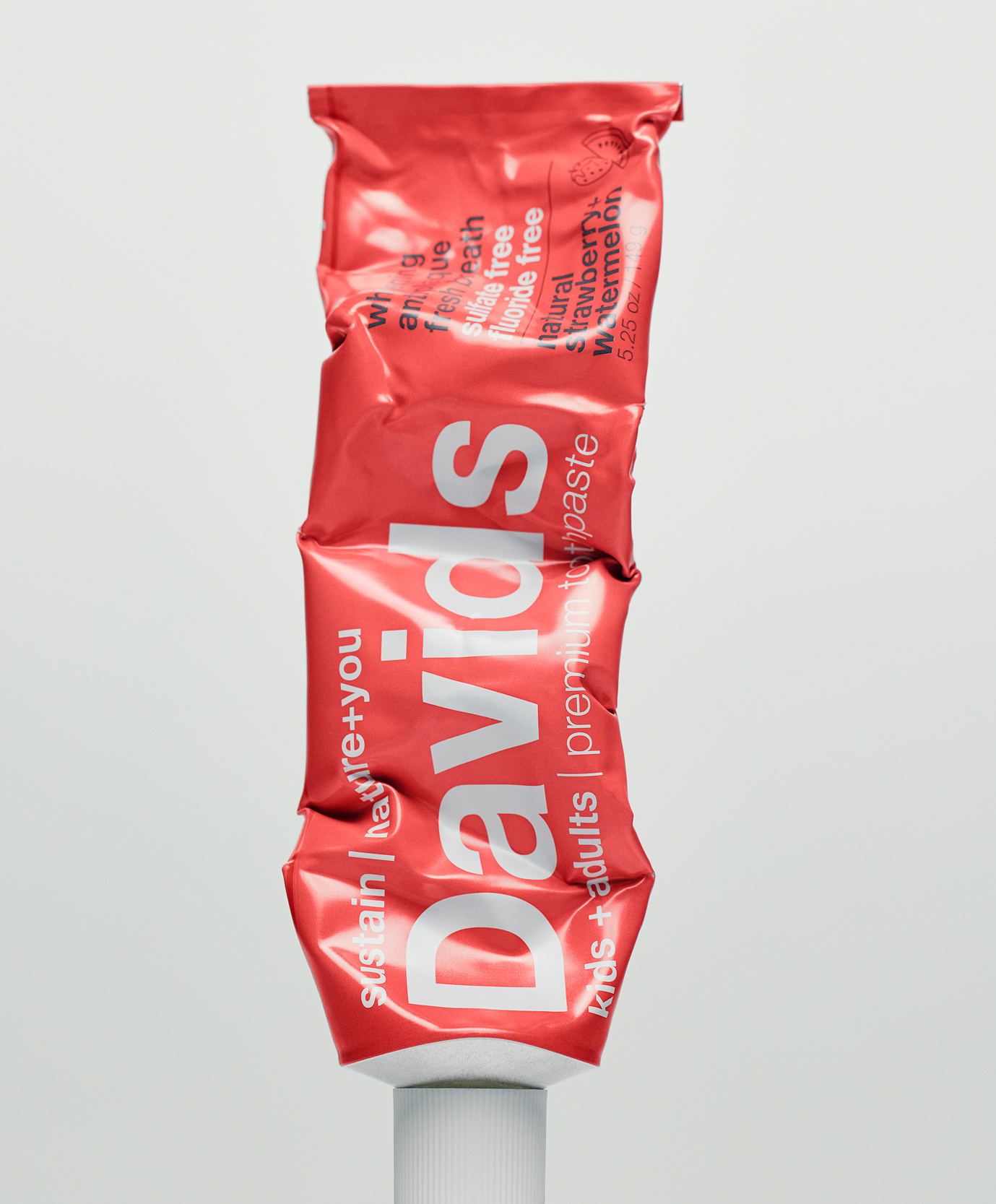 Davids kids + adults premium toothpaste / strawberry watermelon