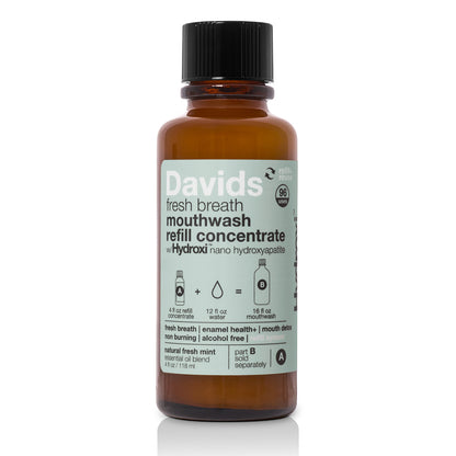 Davids Hydroxi™ fresh breath mouthwash / natural fresh mint / refill concentrate