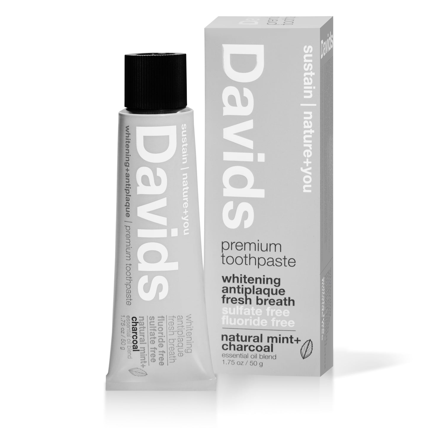 Davids premium toothpaste / charcoal+peppermint