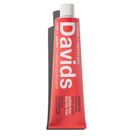 Davids kids + adults premium toothpaste / strawberry watermelon