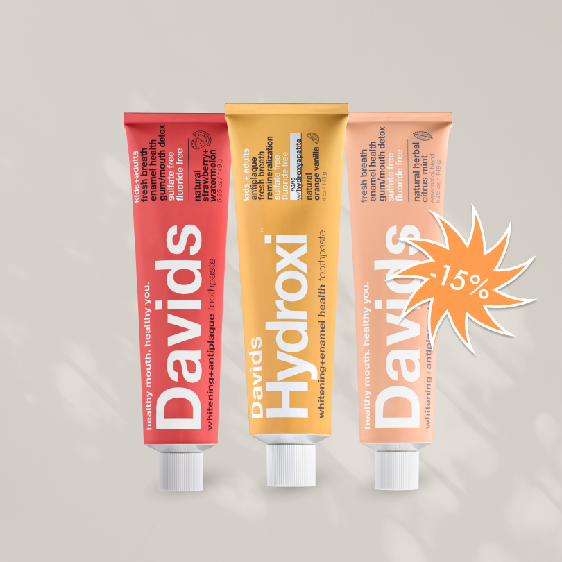 Davids natūralių dantų pastų rinkinys šeimai