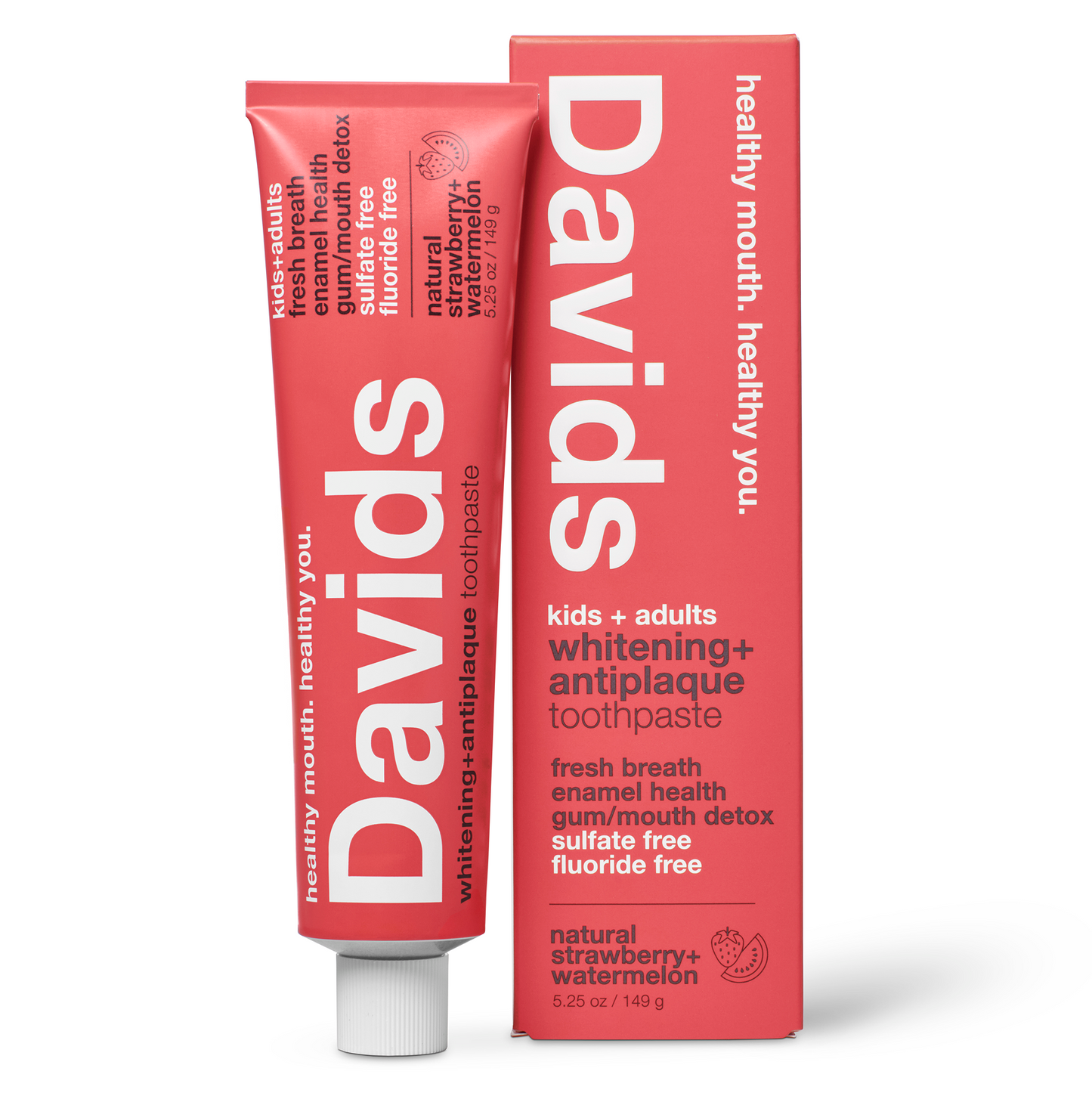 Davids kids + adults premium toothpaste / strawberry watermelon