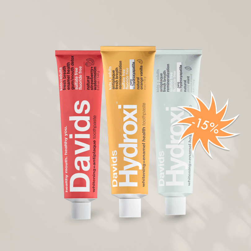 Davids kids + adults premium toothpaste bundle