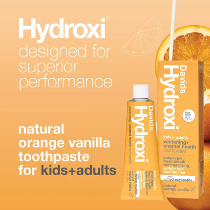 Davids Hydroxi™ kids + adults nano hydroxyapatite premium toothpaste / orange vanilla